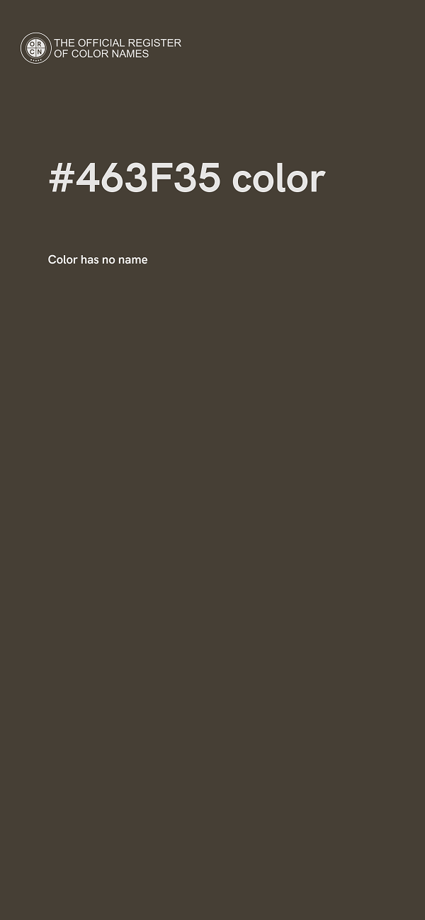 #463F35 color image