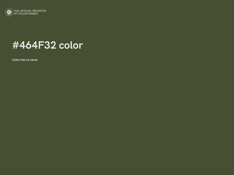 #464F32 color image