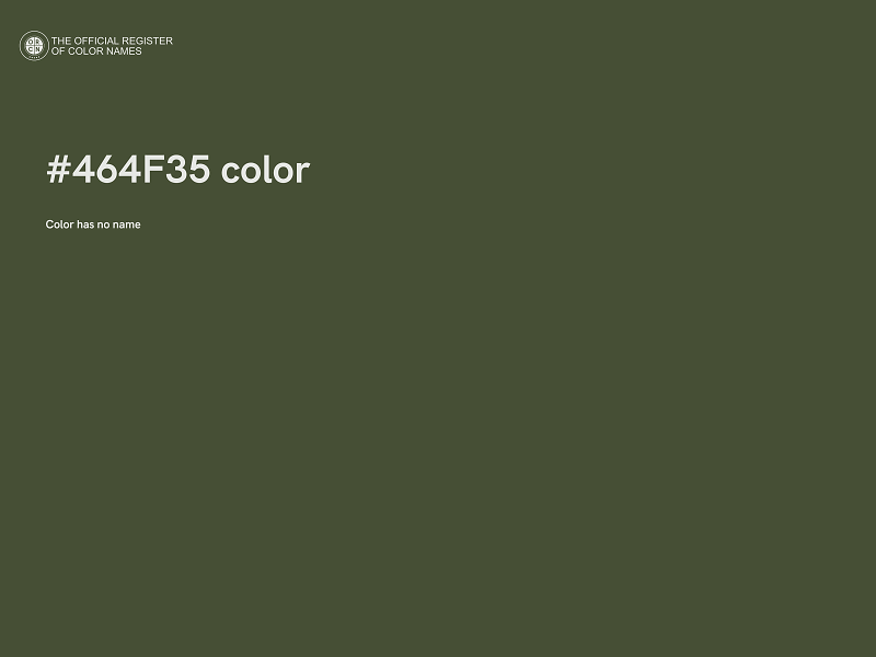 #464F35 color image