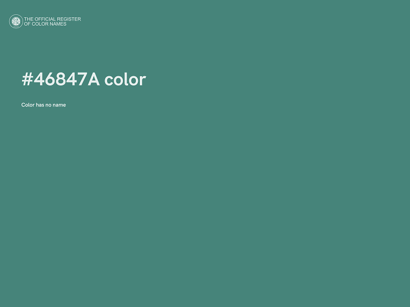 #46847A color image