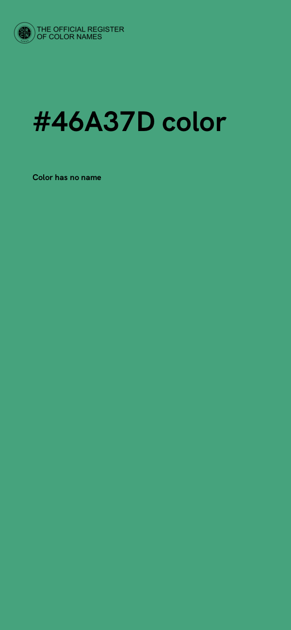#46A37D color image