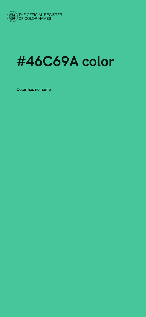 #46C69A color image