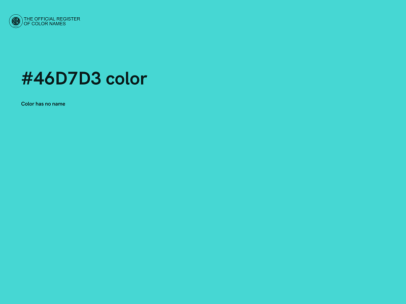 #46D7D3 color image