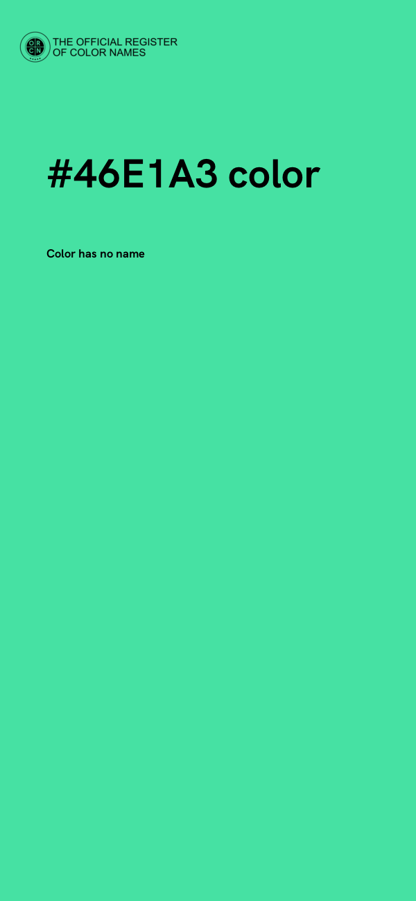 #46E1A3 color image