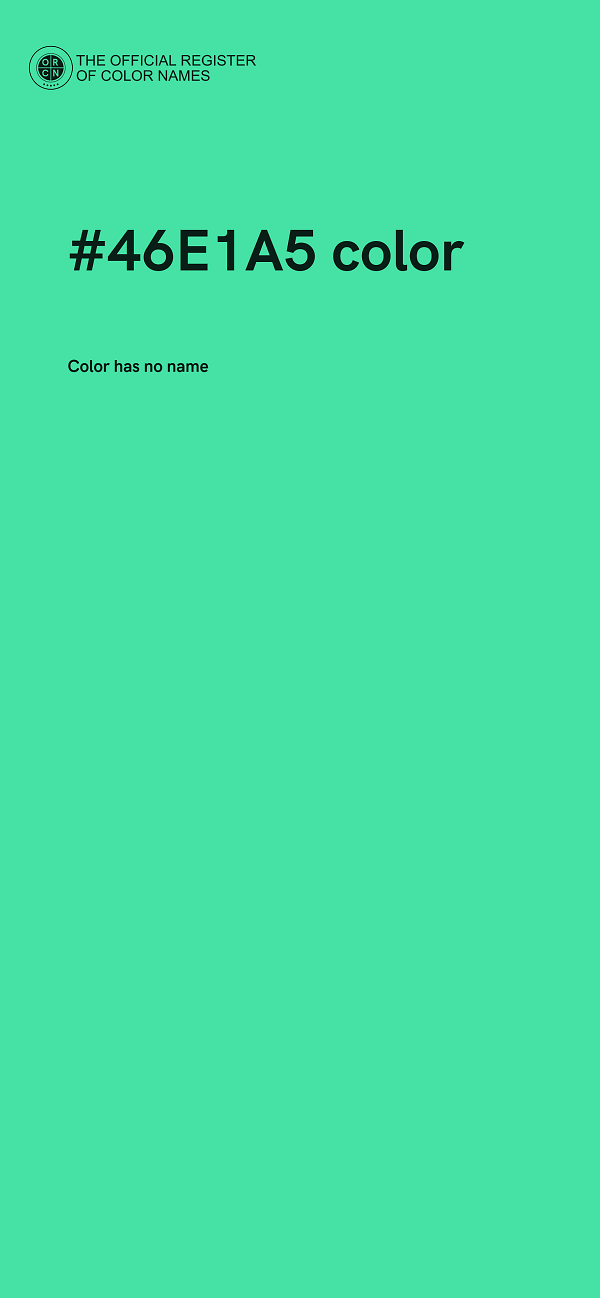 #46E1A5 color image