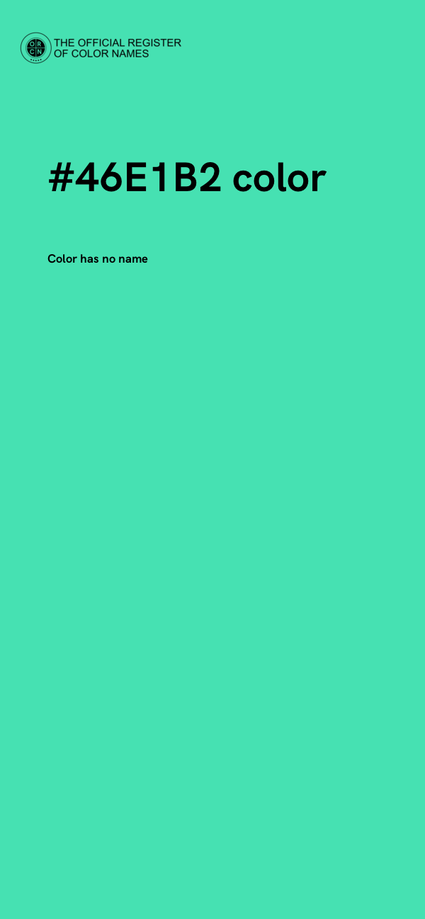 #46E1B2 color image