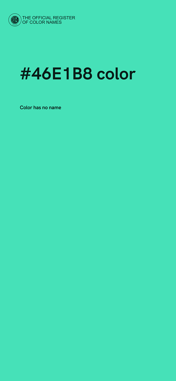 #46E1B8 color image