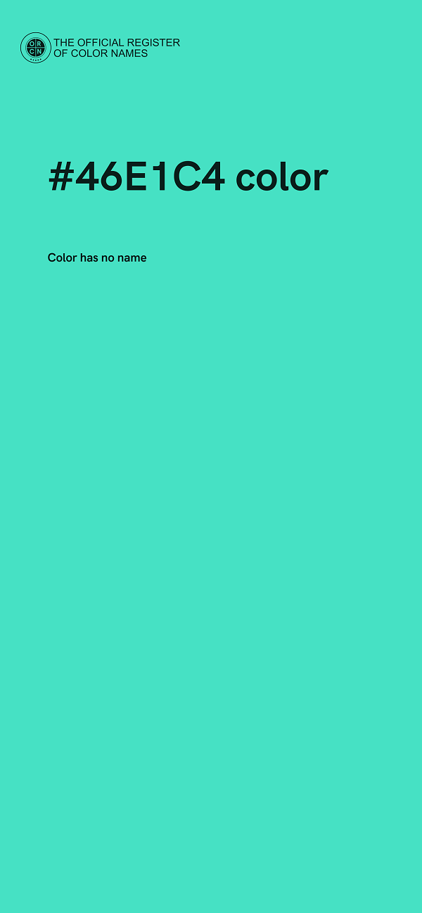 #46E1C4 color image