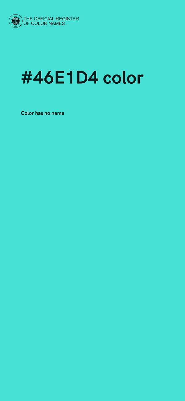 #46E1D4 color image