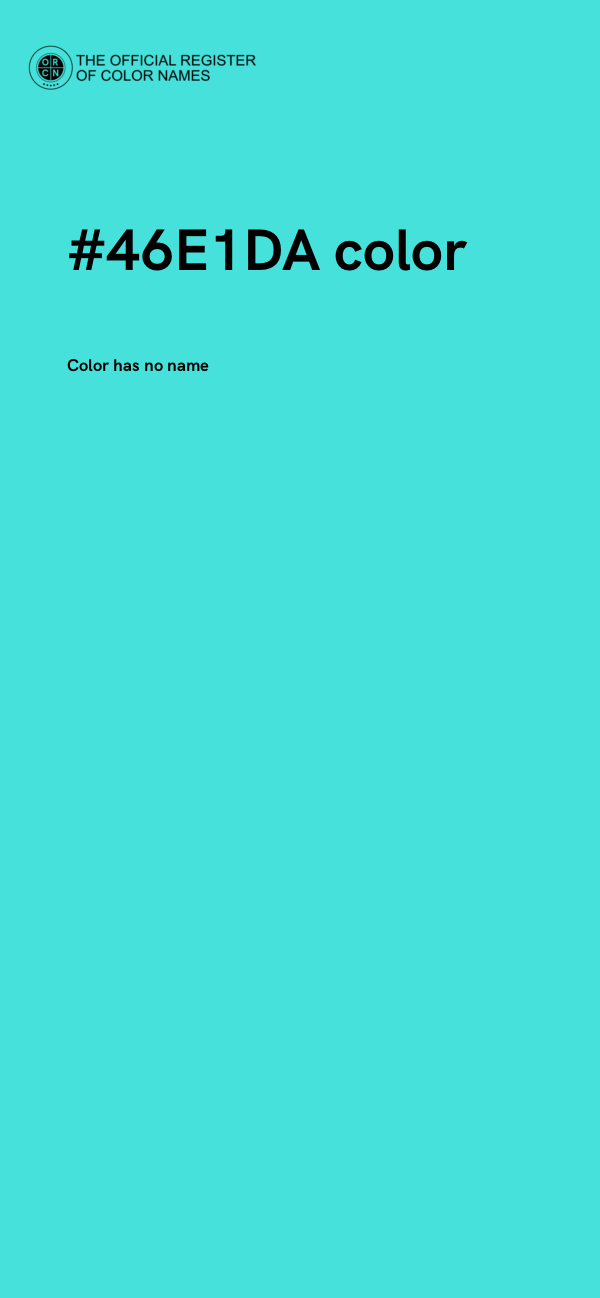 #46E1DA color image