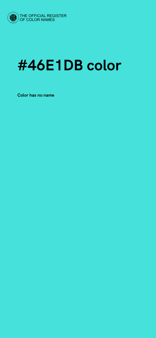 #46E1DB color image