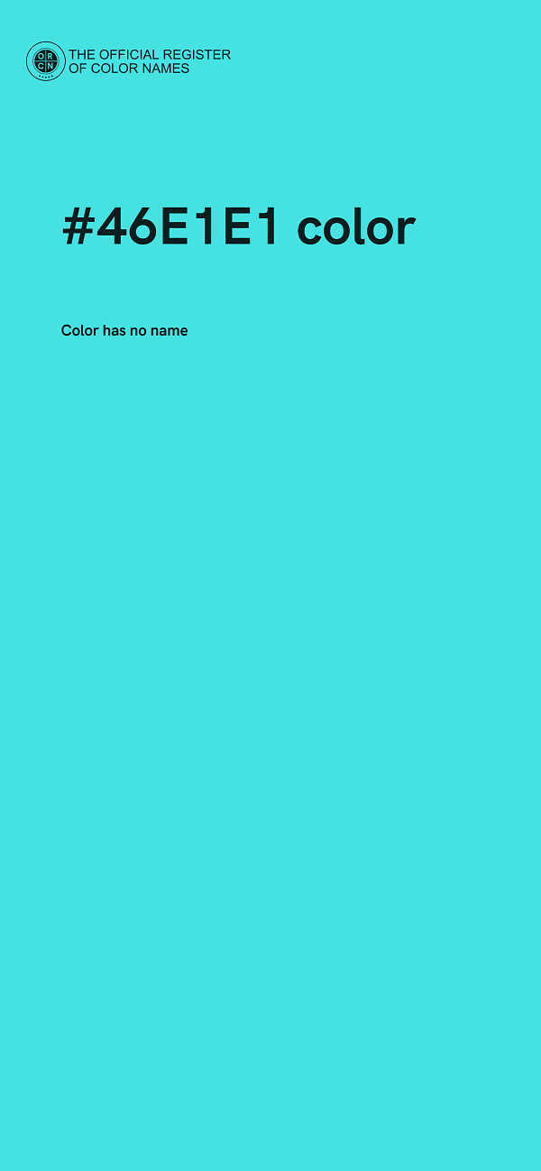 #46E1E1 color image