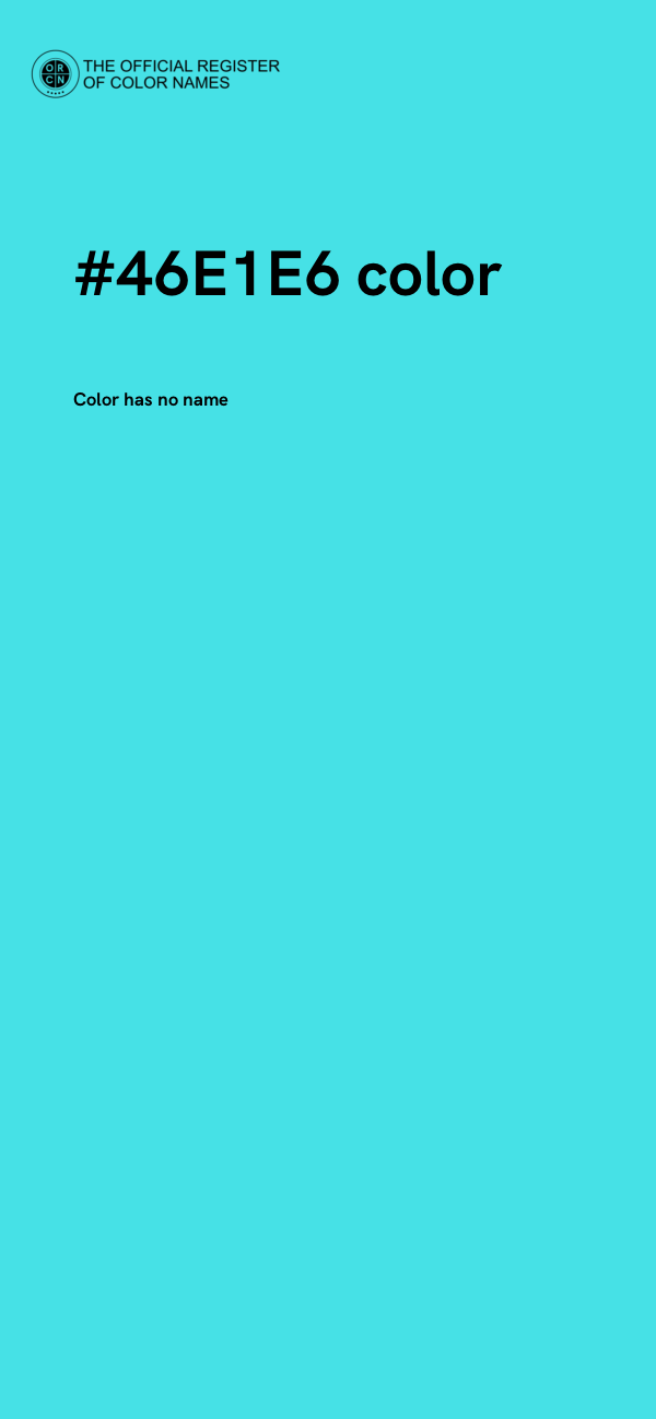 #46E1E6 color image