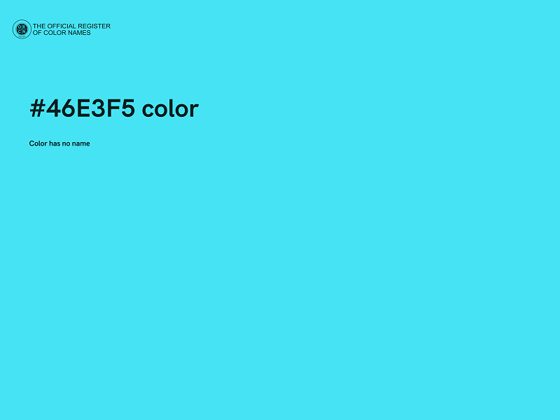 #46E3F5 color image