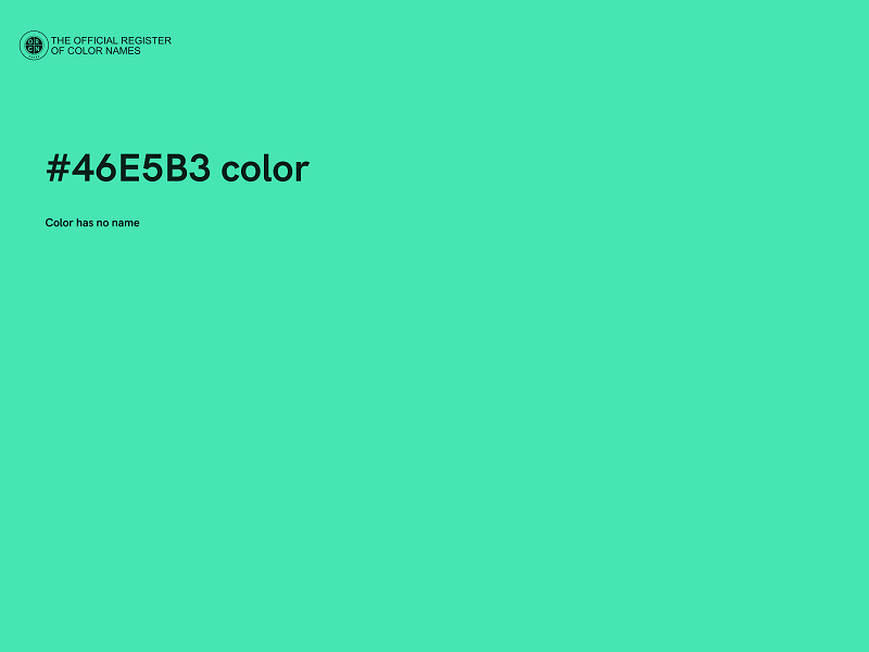 #46E5B3 color image