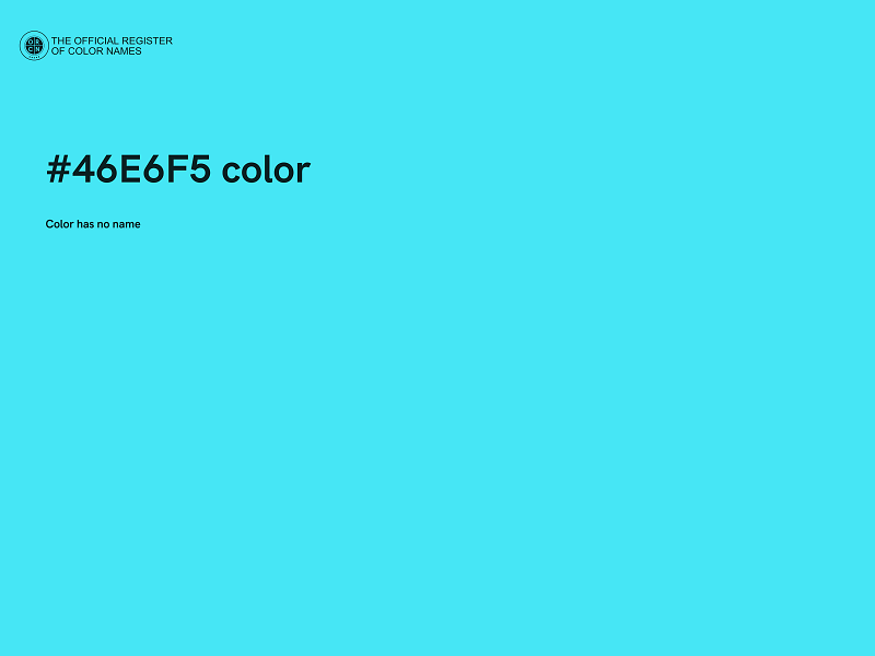 #46E6F5 color image