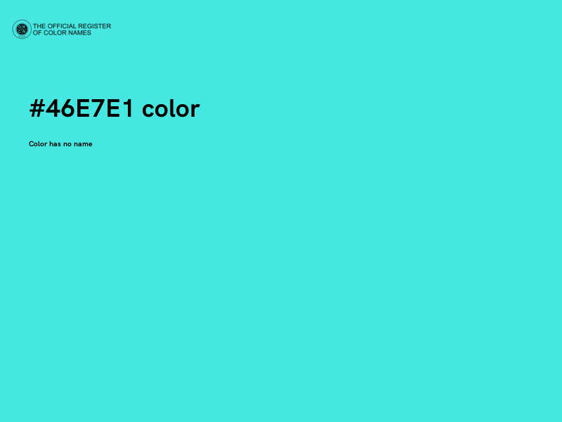#46E7E1 color image