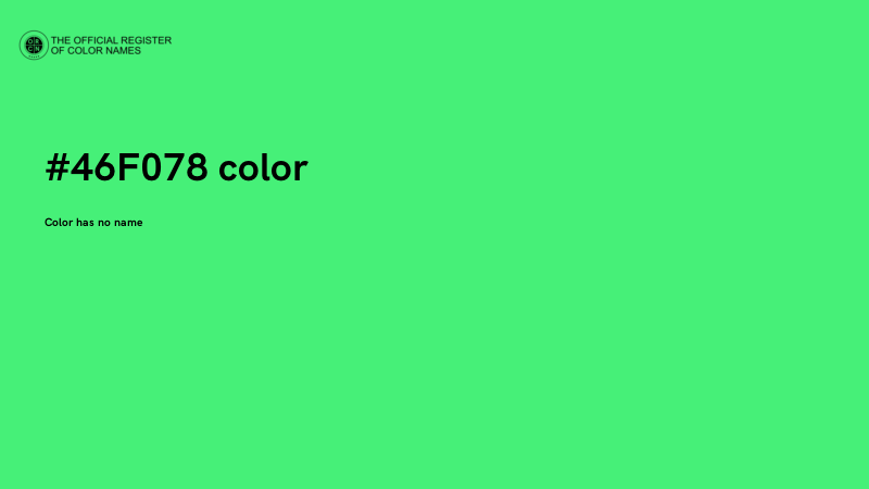 #46F078 color image