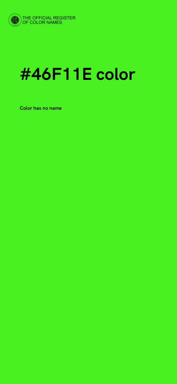 #46F11E color image
