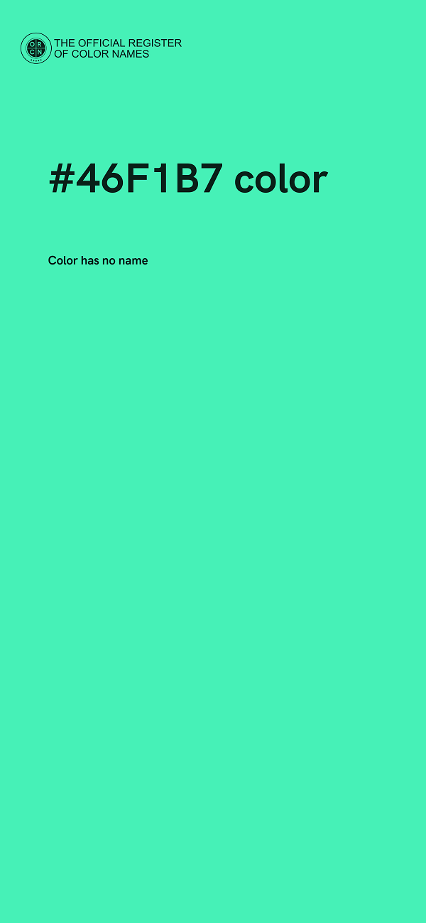 #46F1B7 color image