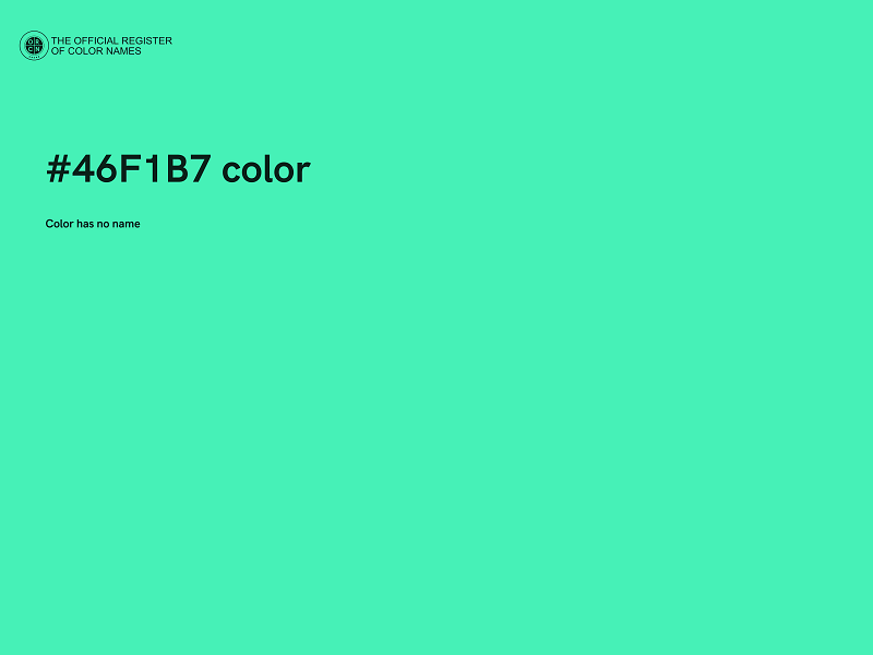 #46F1B7 color image