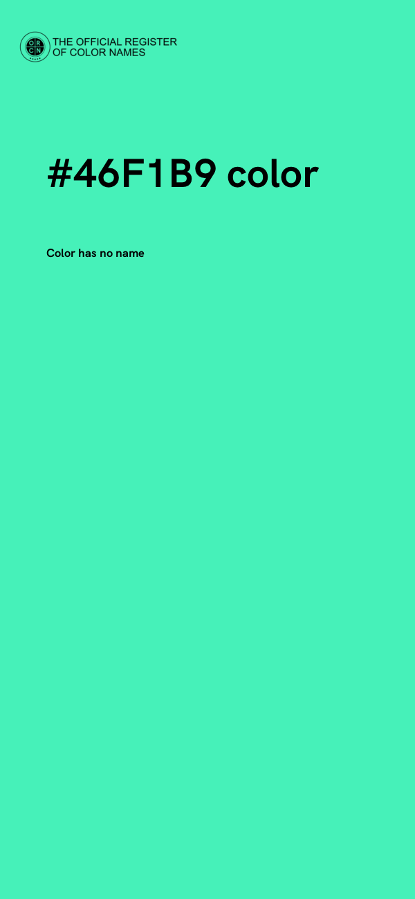 #46F1B9 color image