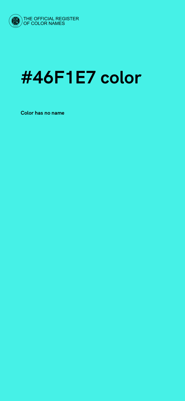 #46F1E7 color image