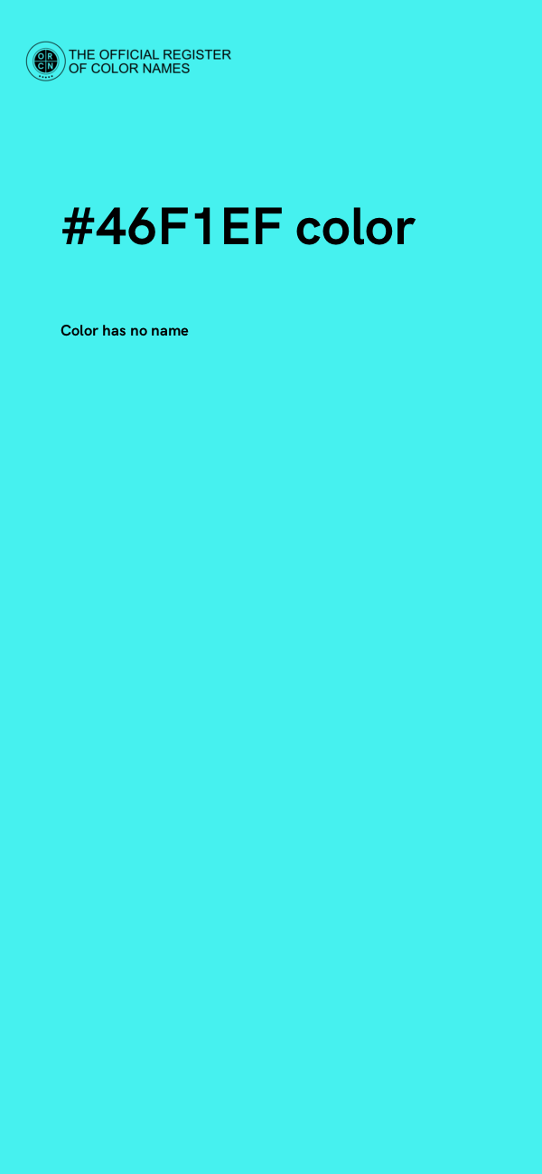 #46F1EF color image