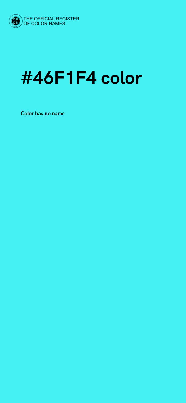 #46F1F4 color image