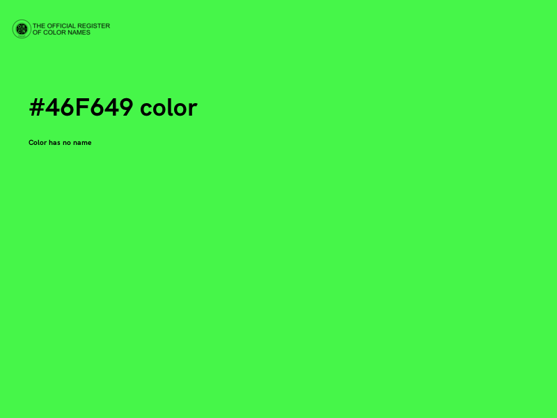 #46F649 color image