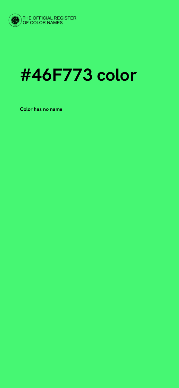 #46F773 color image