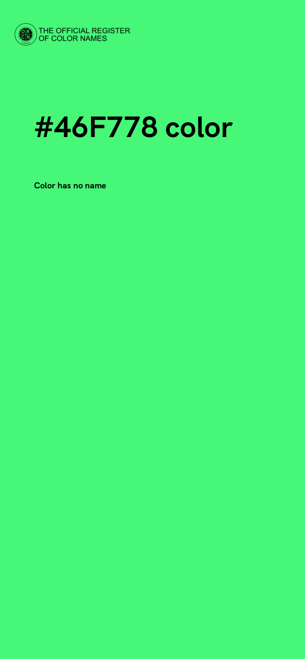 #46F778 color image