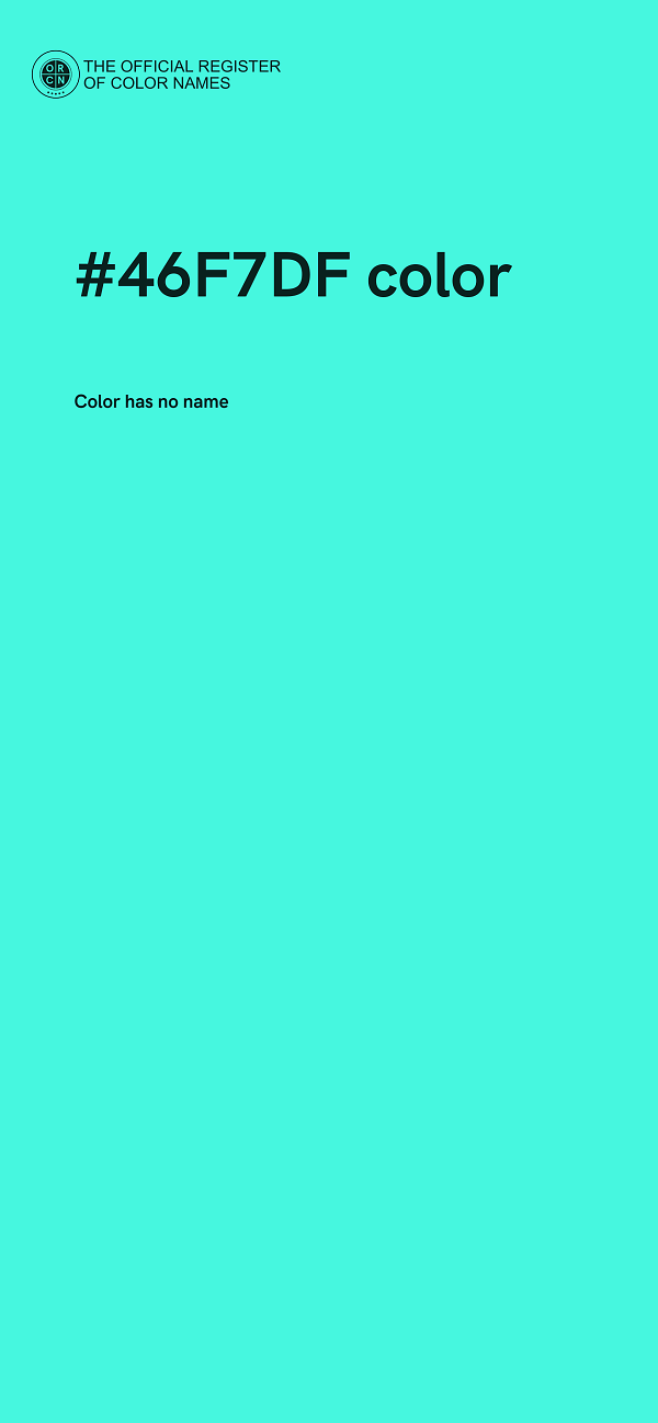 #46F7DF color image