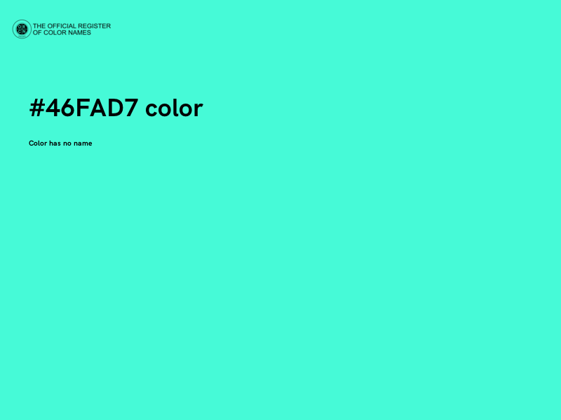 #46FAD7 color image