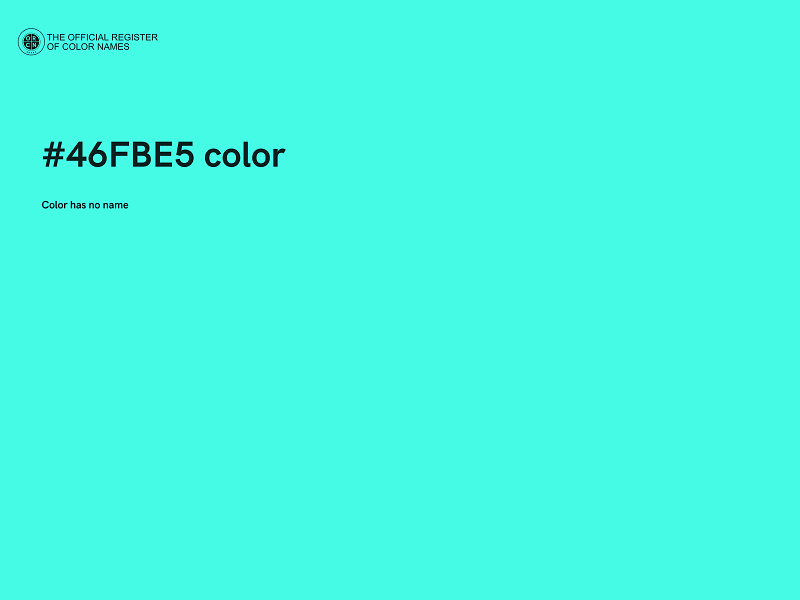 #46FBE5 color image