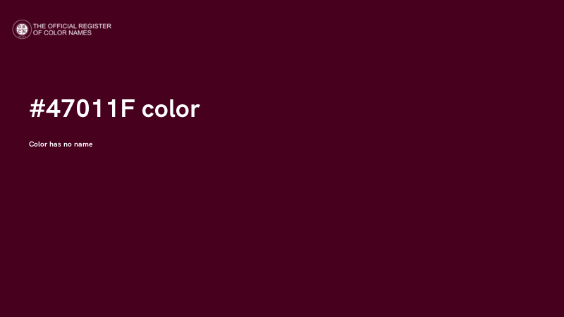 #47011F color image