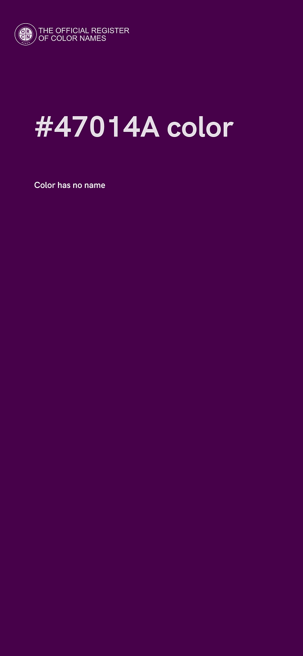 #47014A color image