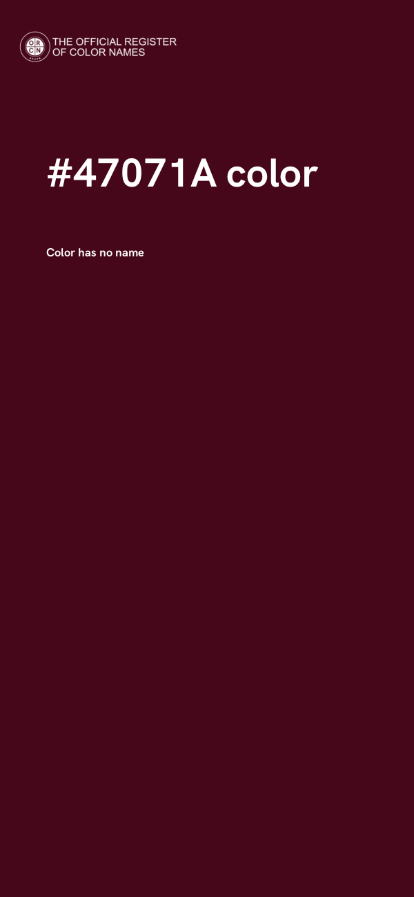 #47071A color image