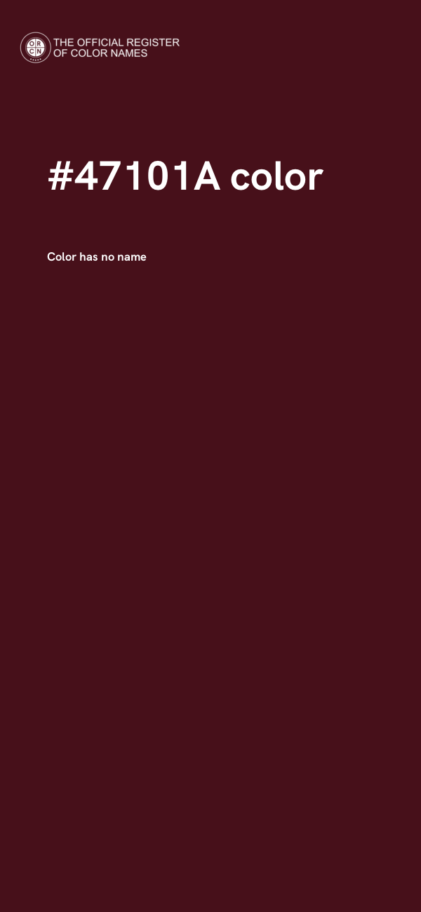 #47101A color image