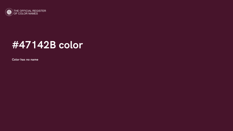 #47142B color image