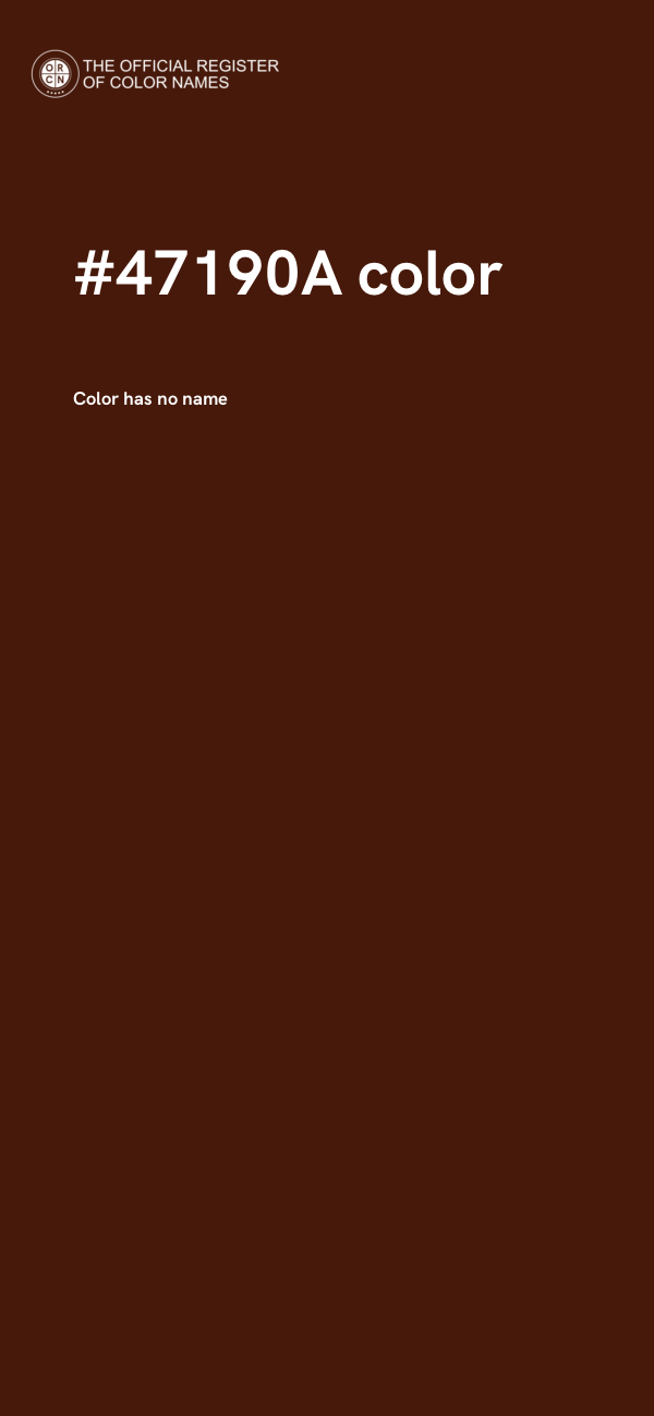 #47190A color image