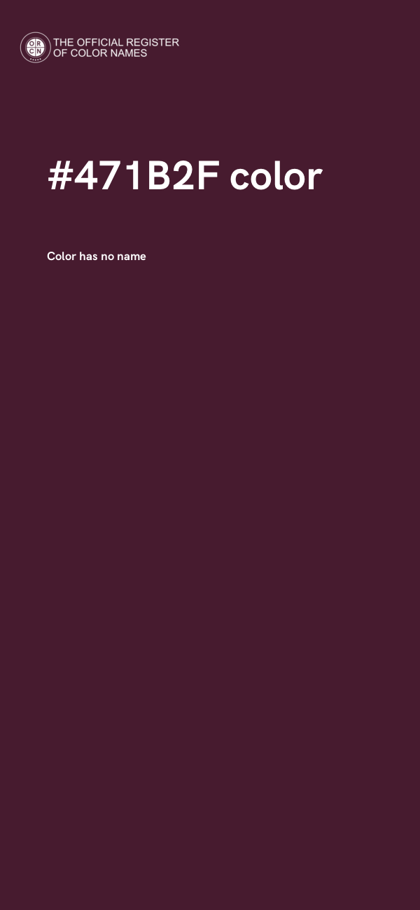 #471B2F color image