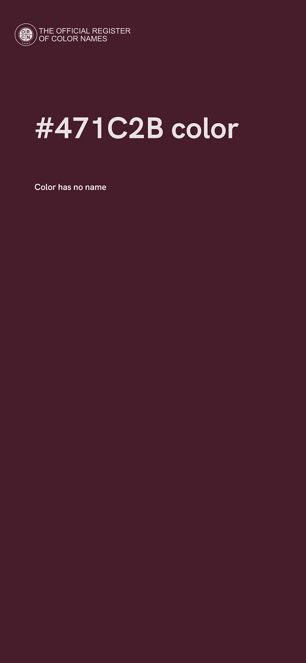 #471C2B color image