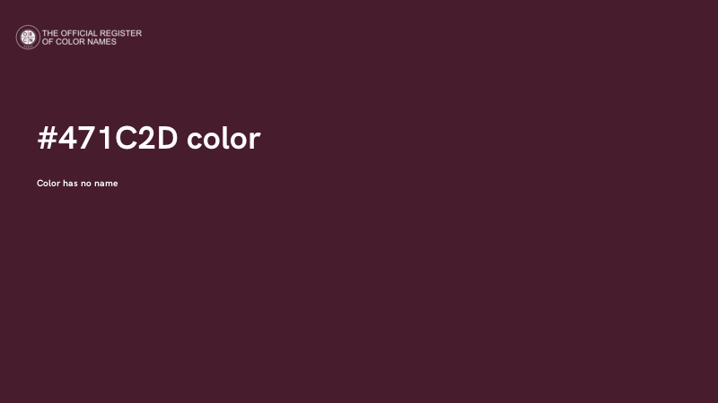 #471C2D color image