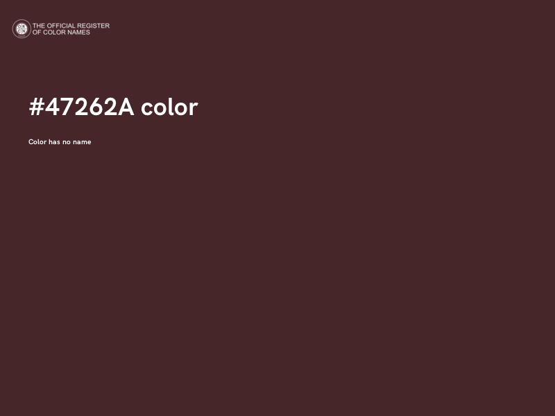 #47262A color image