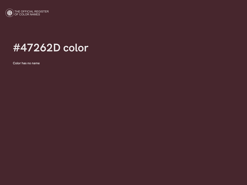 #47262D color image