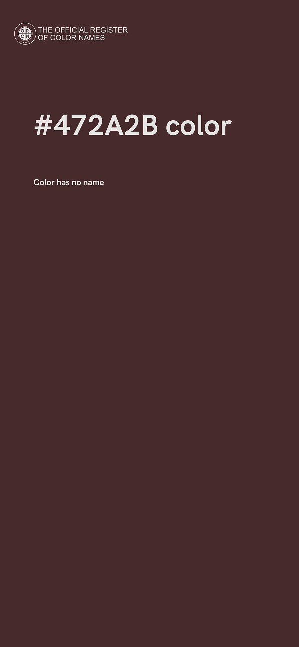 #472A2B color image