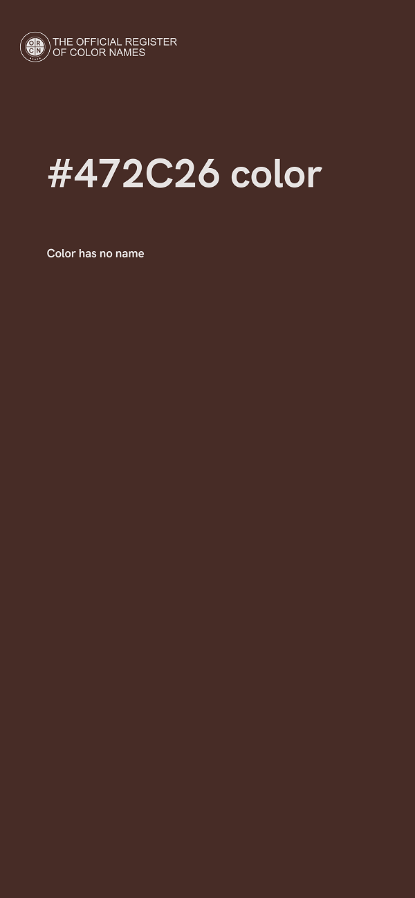 #472C26 color image