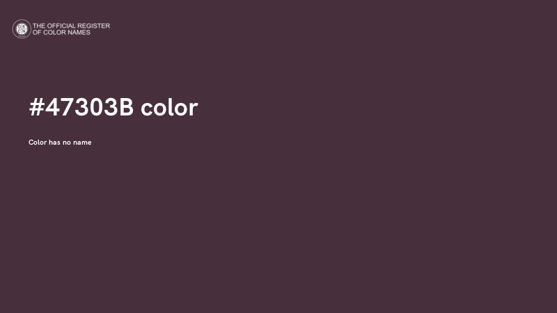 #47303B color image