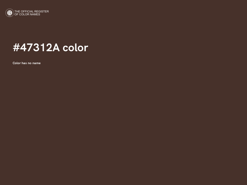 #47312A color image